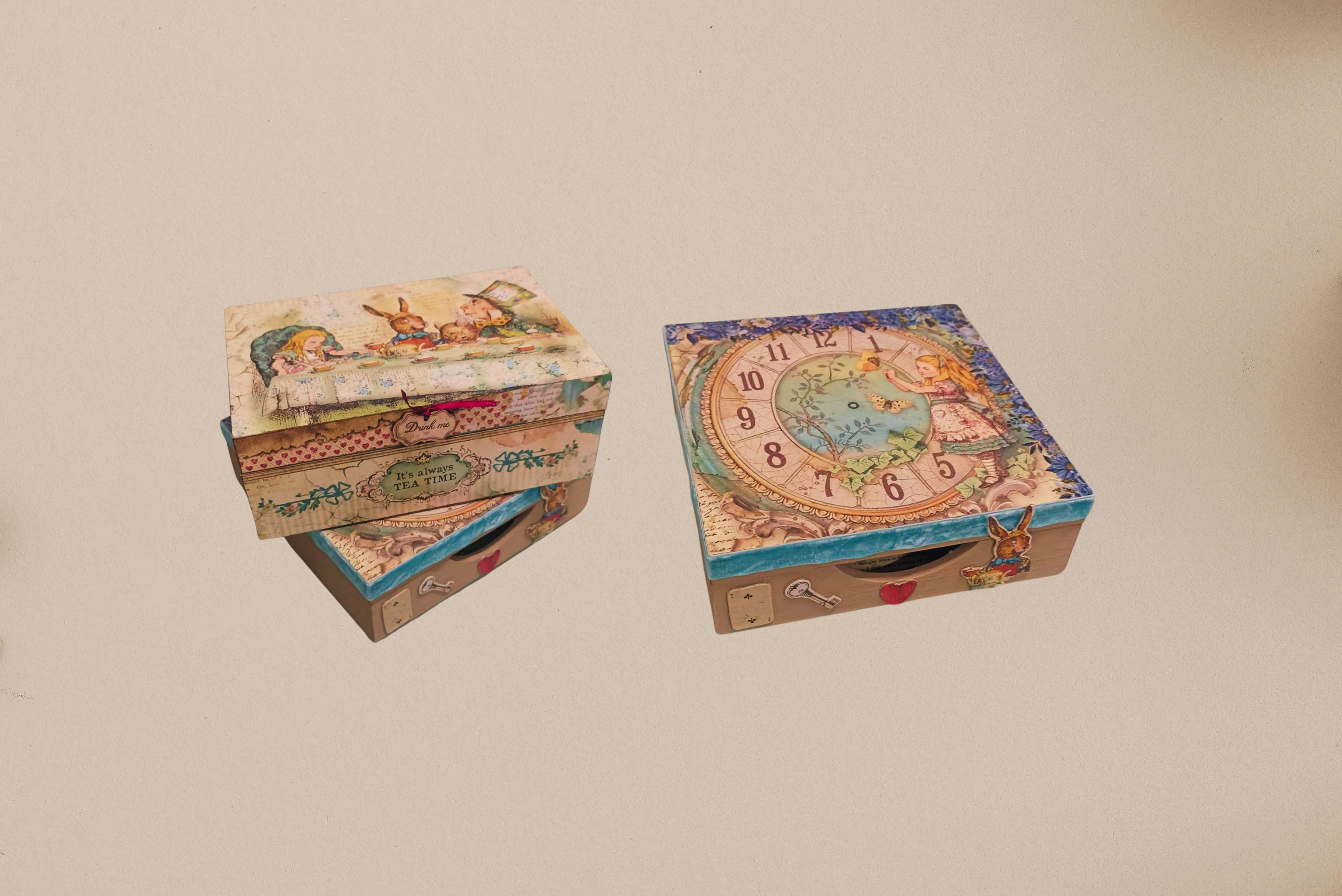 Caixas artesanais em madeira